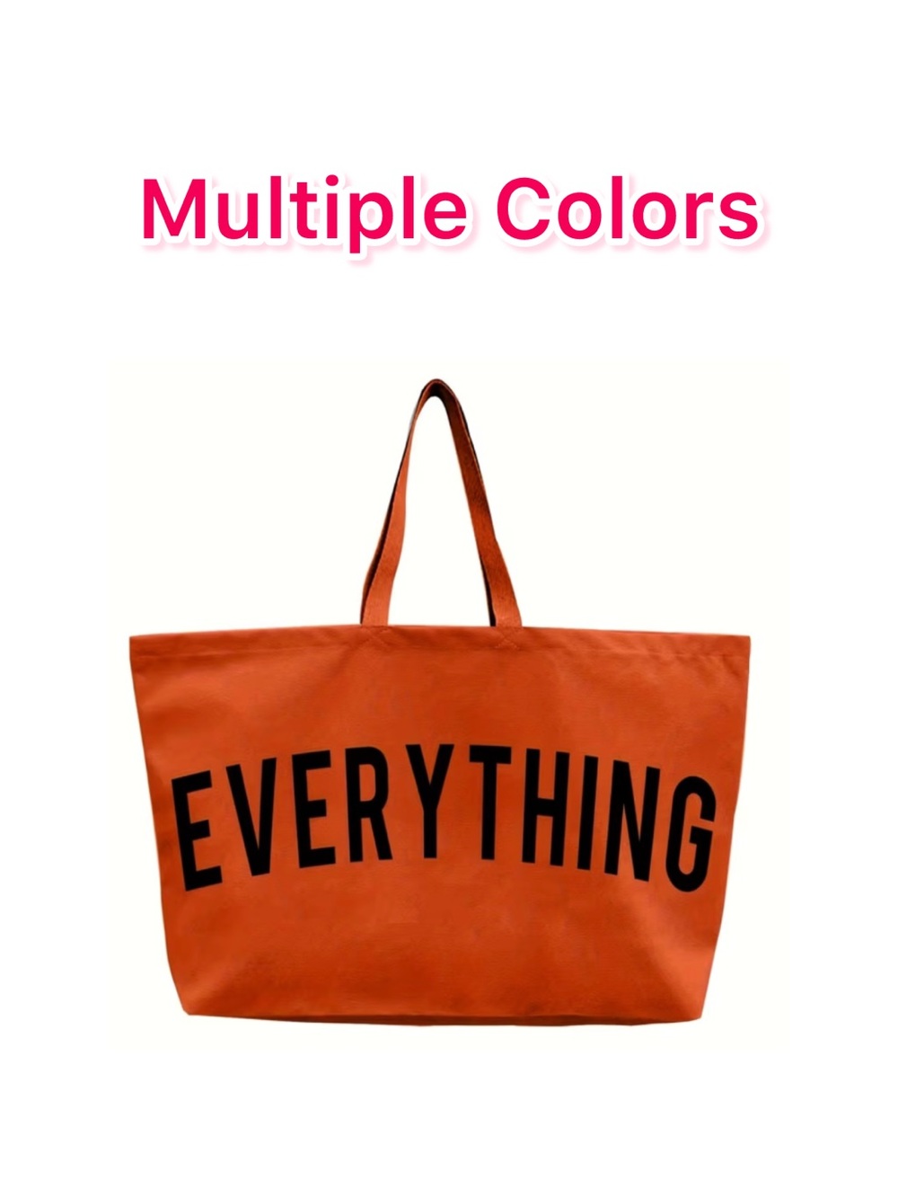 Orange 'Everything' Canvas Tote Bag - Women